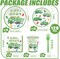 120pcs Garbage Truck Birthday Party Decorations Trash Truck Plates Napkins Green Forks Disposable Tableware Set Waste Management Recycling Rubbish Truck Birthday Party Supplies Serve 24 Guests
